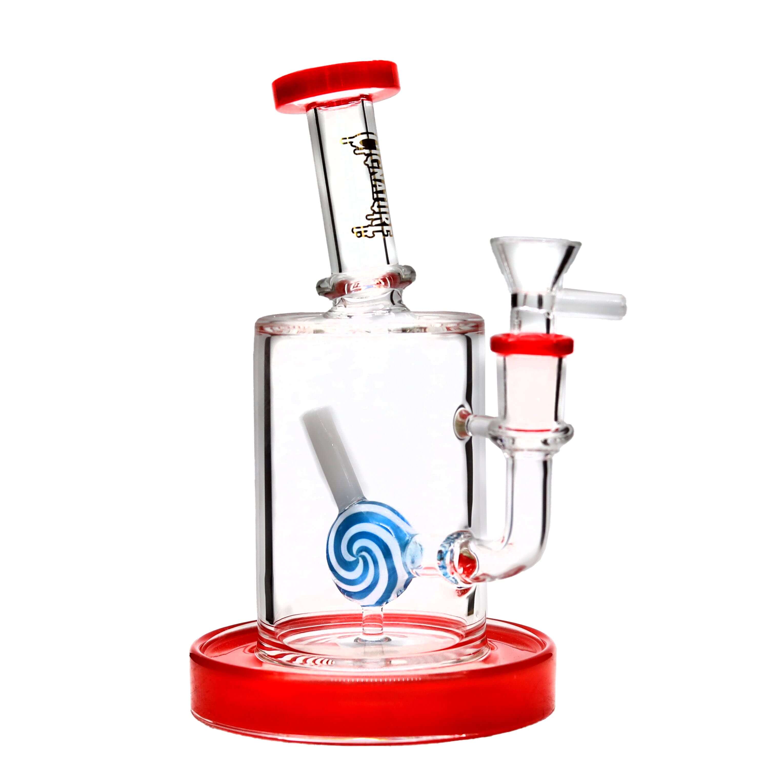 Cignature Candy Perc Straight Waterpipe (H3972) | 8 inch | Assorted Colors product image